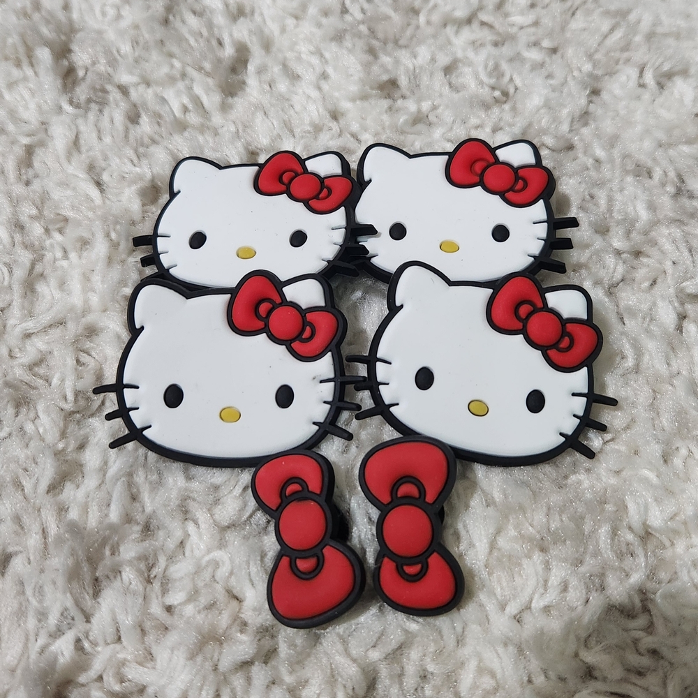 Hello Kitty Adorable Red and White Hair Clips